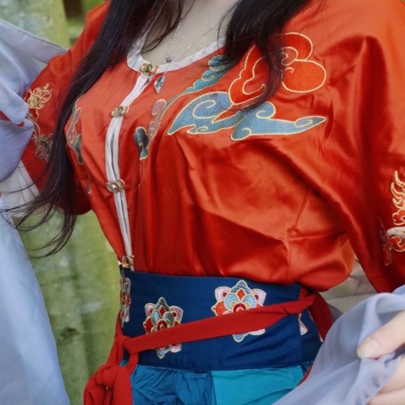 red green hanfu - Picture 2 of 5